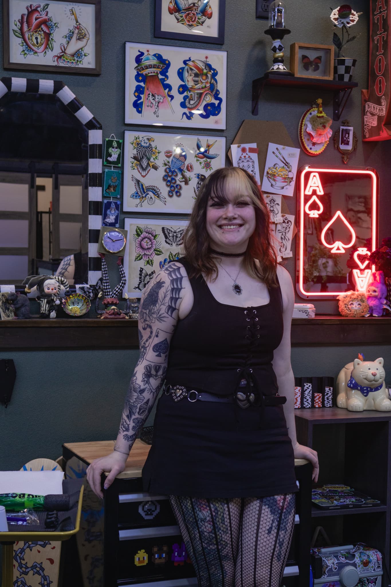 Alexis Nesteby, tattoo artist at Neon Dragon Tattoo