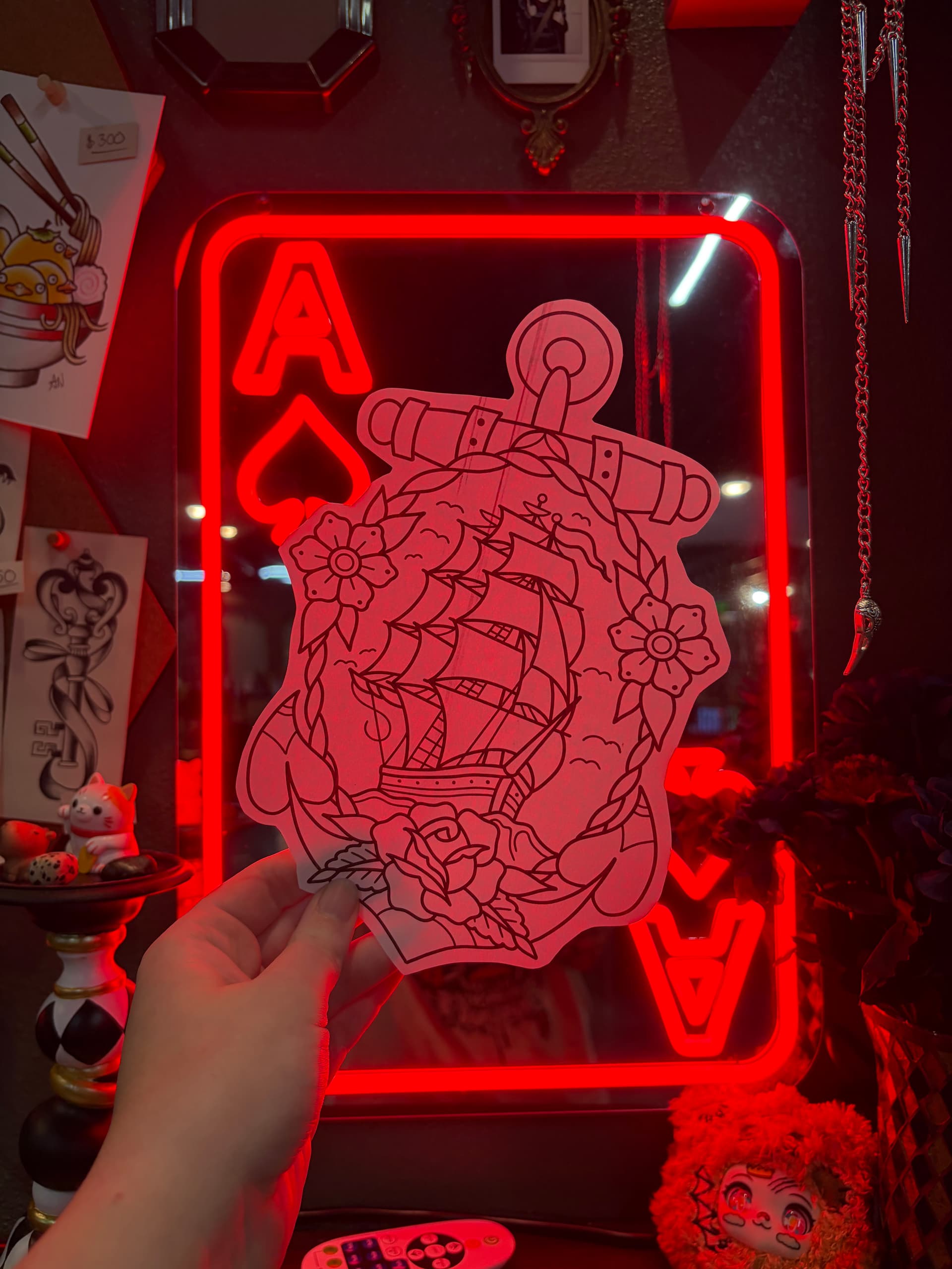 Interior of Neon Dragon Tattoo studio in Cedar Rapids